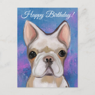 CARTÃO POSTAL BULDOGUE FRANCÊS