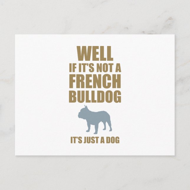 Cartão Postal Buldogue Francês (Frente)
