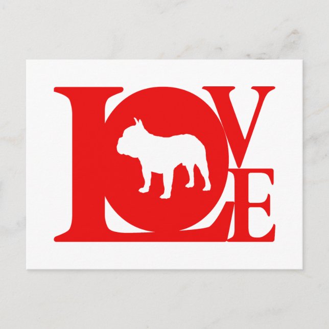 Cartão Postal Buldogue Francês (Frente)