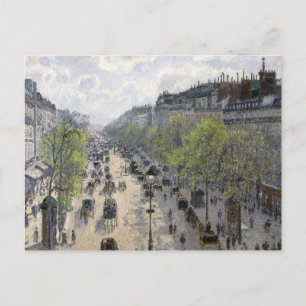 Cartão Postal Bulevar Montmartre Primavera Paris Camille Pissarr