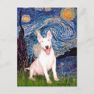 Cartão Postal Bull Terrier 4 - Starry Night (Vert)