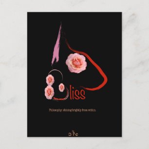 Cartão Postal Bull Terrier Bliss Inglês com rosa Pet Art