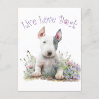 Bull Terrier Dog Mãe Floral