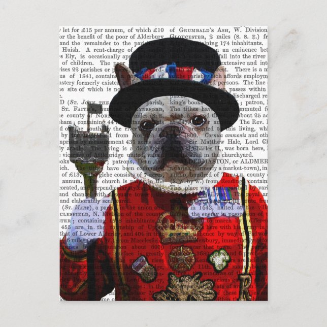 Cartão Postal Bulldog Beefeater (Frente)