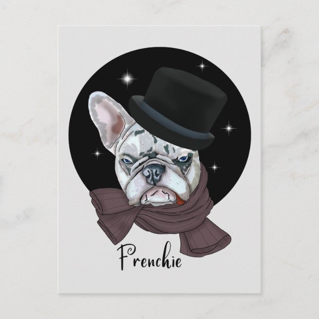 Cartão Postal Bulldog Bonito. Frenchie (Frente)