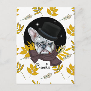Cartão Postal Bulldog Bonito. Frenchie