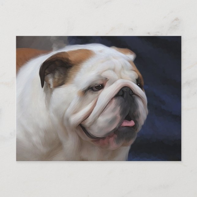 Cartão Postal Bulldog Britânico (Frente)