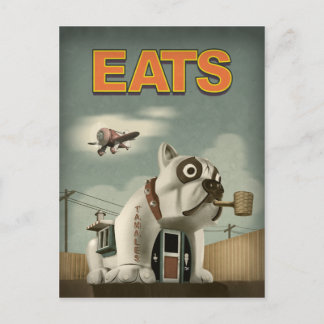 Cartão Postal Bulldog Cafe