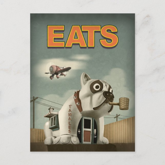 Cartão Postal Bulldog Cafe (Frente)