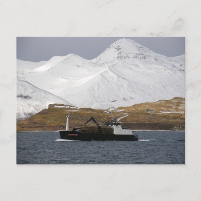 Cartão Postal Bulldog, Crab Boat em Dutch Harbor, Alasca (Frente)