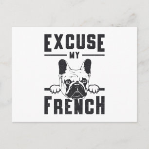 Cartão Postal Bulldog Francês Desculpe Meu Gift Francês