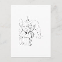 Bulldog Francês – Ilustração de Cachorro Desenhada