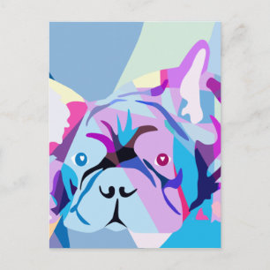 Cartão Postal Bulldog Francês Moderno