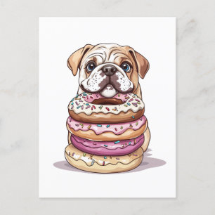 Cartão Postal Bulldog Inglês, Rosquinhas borrifadas