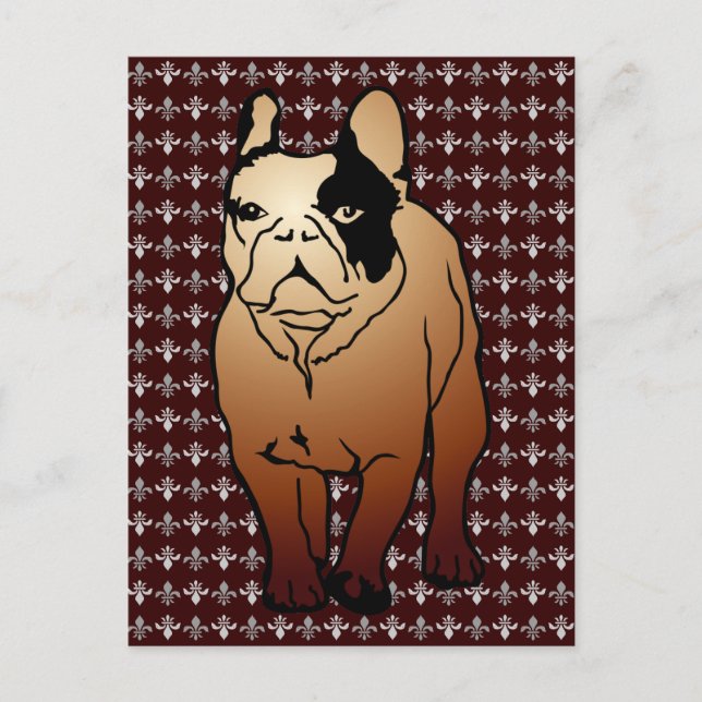 Cartão Postal Bulldogue Francês (Frente)
