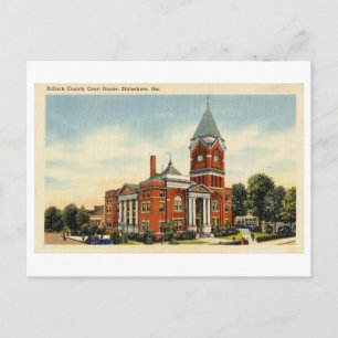 Cartão Postal Bulloch County Court House em Statesboro, Geórgia,