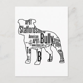 Cartão Postal Bully Shape with rescue words