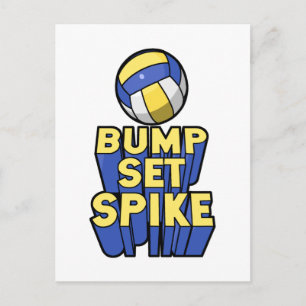 Cartão Postal Bump Set Spike Voleibol Esporte