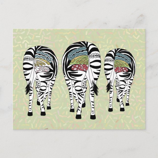 Cartão Postal bunda Zebras (Frente)
