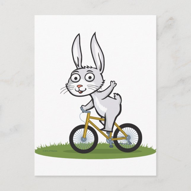 Cartão Postal Bunny Biker (Frente)