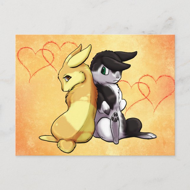 Cartão Postal Bunny Love (Frente)