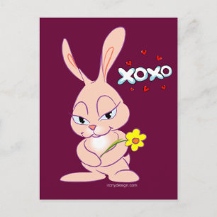 Cartão Postal Bunny Love