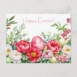 Cartão Postal Bunte Aquarell Oster Postkarte mit Frühlingsblumen