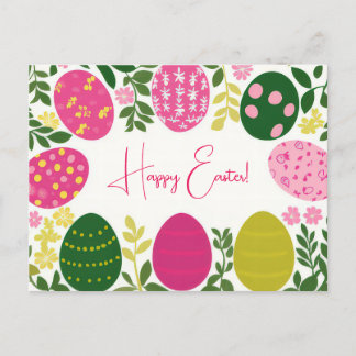 Cartão Postal Bunte Aquarell Oster Postkarte mit Frühlingsblumen