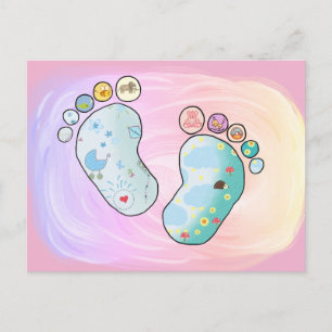 Cartão Postal Bunte Babyfüsse