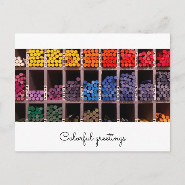 Cartão Postal bunte Künstlerfarben im Fach (Frente)