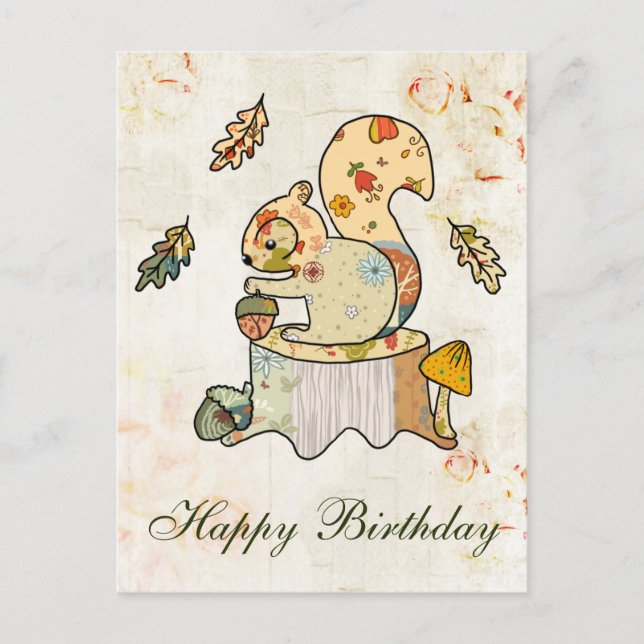 Cartão Postal Buntes Eichhörnchen (Frente)