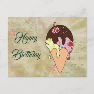 Cartão Postal buntes Eis