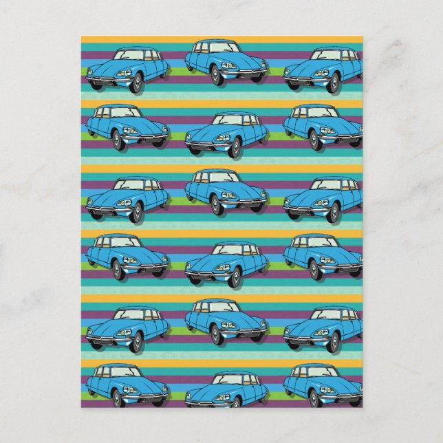 Cartão Postal Buntes Oldtimer Citroen DS 19 Duo (Frente)