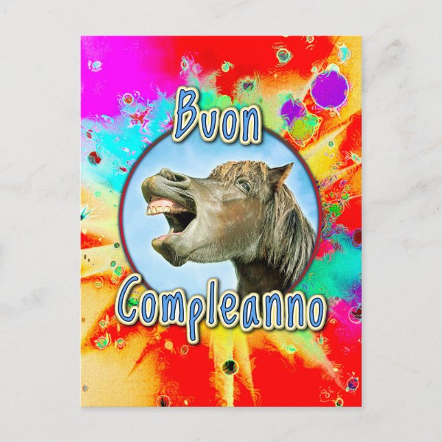 Cartão Postal Buon Compleanno (Frente)