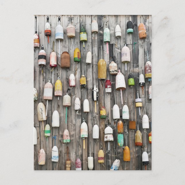 Cartão Postal Buoy Shack, Maine, (Frente)