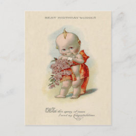 Cartão Postal Buquê bebê de Rosas