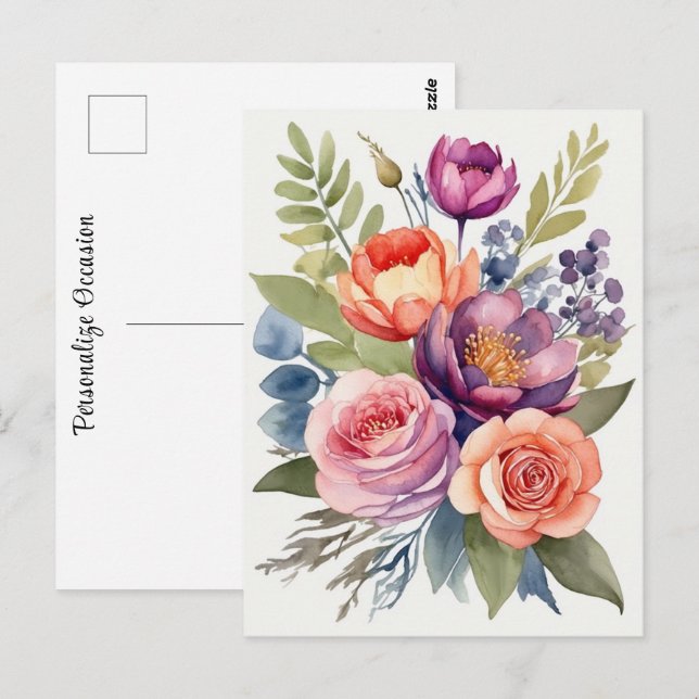 Cartão Postal Buquê bonito de Acondicionamento Floral da Flor de (Frente/Verso)