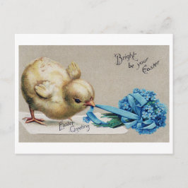 Cartão Postal Buquê da Páscoa Vintage