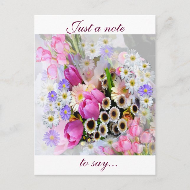 Cartão Postal Buquê de abril (Frente)