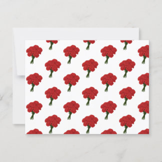 Cartão Postal Buquê de Cravos Vermelhos – Arte Romântica Elegant