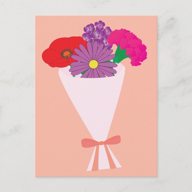 Cartão Postal Buquê de Flores (Frente)