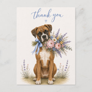 Cartão Postal Buquê de Flores Boxer Agradecimento