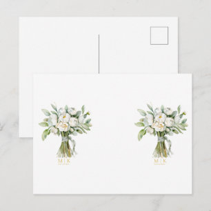 Cartão Postal Buquê de Flores de Casamento