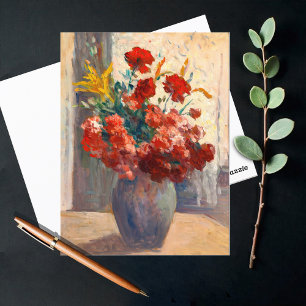 Cartão Postal Buquê de flores em um vaso