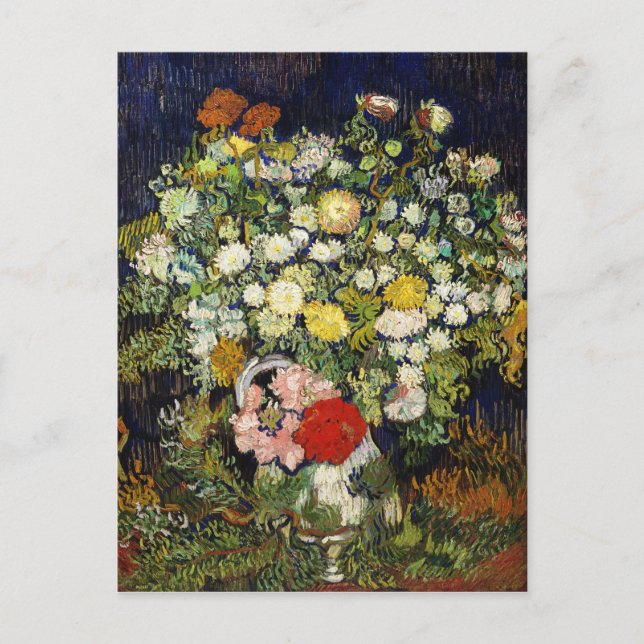 Cartão Postal Buquê de Flores em Vaso por Vincent Van Gogh (Frente)