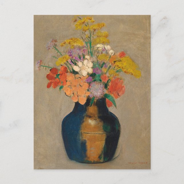Cartão Postal Buquê de Flores | Odilon Redon (Frente)