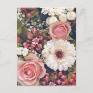 Cartão Postal Buquê de Flores Românticas