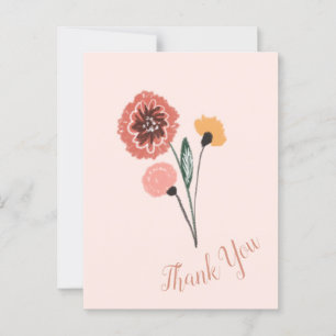 Cartão Postal Buquê de Flores Silvestres Arte Floral Obrigado