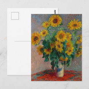Cartão Postal Buquê de Girassóis por Claude Monet