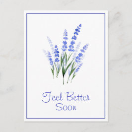 Cartão Postal Buquê de Lavanda em Aquarela